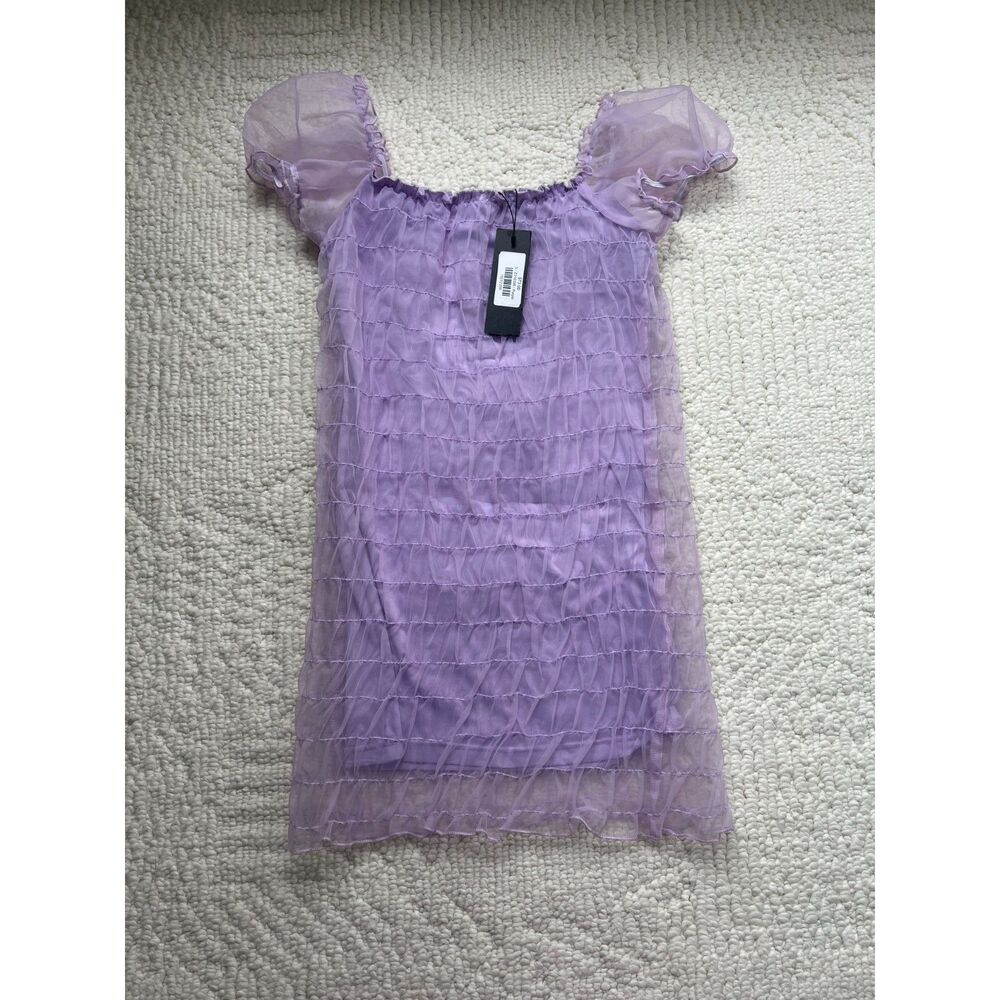 🩵motel purple ruched dress size small